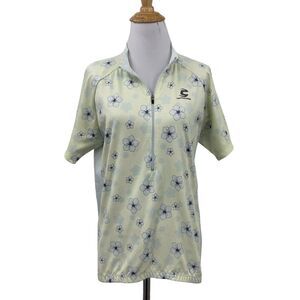 Vintage Cannondale Jersey Womens L Large Floral Cycling Half Zip Vertex Made USA